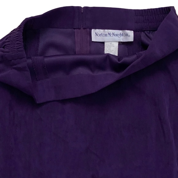 Vintage Norton McNaughton Skirt Dark Purple Size 12 - Picture 9 of 12